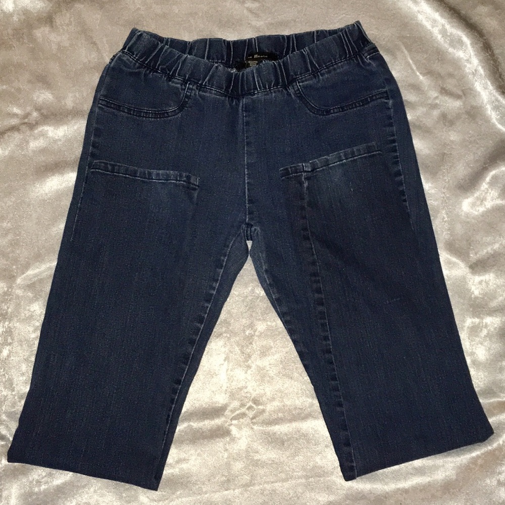 Gonna donate!Comfortable Denim Elastic Waist Jeans